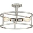 thumbnail image 2 of Quoizel NHR1715BN New Harbor 15" 3-Light Semi-Flush Mount in Brushed Nickel, 2 of 2
