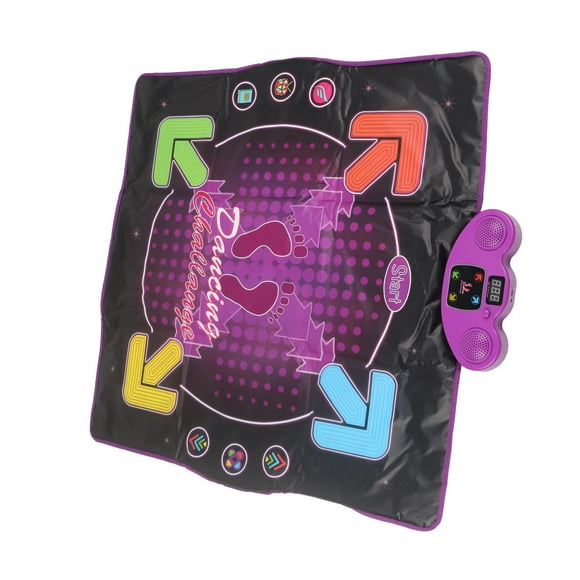 Light Up Dance Mat, 4 Game Modes Adjustable Kids Electronic Dance Pad Dancing Toys Battery Operated Foldable Musical Dance Floor Mat Birthday Gifts For Girls Boys Age 5 6 7 8