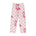 thumbnail image 4 of Balery Cute Flamingo with Heart print Men's Pajama Pants,Ultra Lightweight Pjs,Lounge Pant-Small, 4 of 9