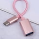 thumbnail image 5 of Cable adaptador extensor trenzado tipo C macho a USB hembra, convertidor OTG, sincronización de datos, transferencia, cargador de batería, oro rosa, 5 of 5