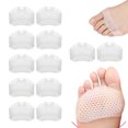 thumbnail image 1 of Paquete de 12 almohadillas metatarsianas para antepié para hombres y mujeres, alivio del dolor en la frente y el pie, almohadillas para el antepié JM, 1 of 5