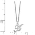 thumbnail image 2 of Avariah 14kw White Gold Letter R Initial Necklace - 18" Chain, 2 of 5