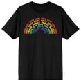 thumbnail image 1 of Pride - Love Unity Peace Rainbow Design Black T-Shirt, 1 of 2