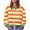 Orange, variant on Sweatshirt for Women Plus Size Oversized Striped Crew neck Long Sleeve Shirt Color Block Pullover Top Trendy (Red L)