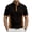 (New111)Black, variant on Men's Summer Dress Classic Fit Business Color Blocked Corduroy Fashionable Work Casual Polo Shirt Button up Top