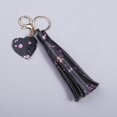 thumbnail image 3 of HSHDLDF Women Leather Tassels Keychain Car Circle Key Rings Gift Bag Hanging Buckle, 3 of 5