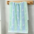 thumbnail image 3 of Anckoeil Cotton Towel, 28.35x12.99in Soft Absorbent Striped Towel for Daily Use, 3 of 5