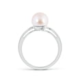 thumbnail image 2 of ANGARA Solitaire Japanese Akoya Cultured Pearl Bypass Ring in 14K White Gold for Women | June Birthstone, Birthday, Anniversary, Jewelry Gift for Women | Pearl Ring, 2 of 8