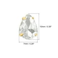 thumbnail image 2 of Unique Bargains 20Pack Teardrop Sew on Rhinestone - 10x7mm Glass Teardrop Crystal Rhinestones in Gold Prong Setting (White), 2 of 7
