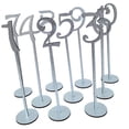 thumbnail image 4 of Wisewang Wooden Table Numbers Easy To Read Table Number Cards Guide Guests To Seats Wooden Numbers For Wedding Reception 10 pcs Silver 8.7x35cm, 4 of 6