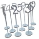 thumbnail image 2 of Números de mesa, tarjetas de número de mesa, centro de mesa de madera, letreros de mesa, tarjetas de lugar, 10 piezas de plata, 2 of 9