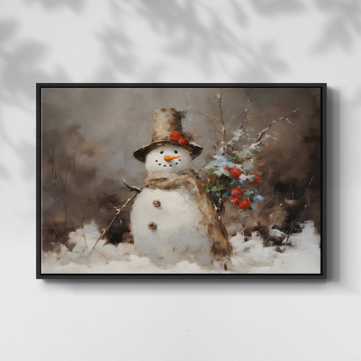 Vintage Landscape-CLXVII By Wexford Home Framed in Black Wood Gallery Wrapped Canvas 17 in. x 25 in.