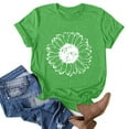 thumbnail image 2 of Brilliant Women Tops Women's Crewneck Printed Short Sleeve T-Shirt Casual Loose Shirt Tops clothes under $10.00, 2 of 6