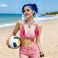thumbnail image 4 of Dianli Braided Hair Extension Three-Color Gradient Hand-Woven Braided Ponytail Synthetic Clip-in Long High Ponytail Style Heat-Resistant Fiber for Daily Wear Cosplay Party, 4 of 9