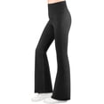 thumbnail image 2 of CCRFTGI Flare Leggings for Child Girls Size 8 High Waisted Yoga Pants Athletic Sports Bell Bottoms Casual Leggings Black With Pockets 9-10 Years, 2 of 3