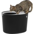 thumbnail image 1 of IRIS USA Top Entry Cat Litter Box with Scoop, Large, Black/Gray, 1 of 5