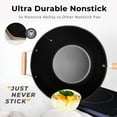 thumbnail image 4 of Mainstays Easy clean, hand wash recommended Carbon Steel, Non-Stick, NS Wok, 4 of 9