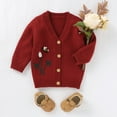 thumbnail image 4 of Seyurigaoka Baby Unisex Sweaters Long Sleeve V-neck Floral Embroidered Cardigan, 4 of 10