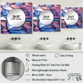 thumbnail image 4 of Designart "Fusion Of Geometric Mosaics" Lilacs Square Mirror Wall Decor Traditional - Large Pink Square Bathroom Mirror - Square Printed Wall Mirror Art, 4 of 5