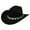 Black, variant on Western Cowboy Hat for Men and Women with Metal Drops Gemstone Net Design Chain for Parties and Mens Hats Fashion Events Black