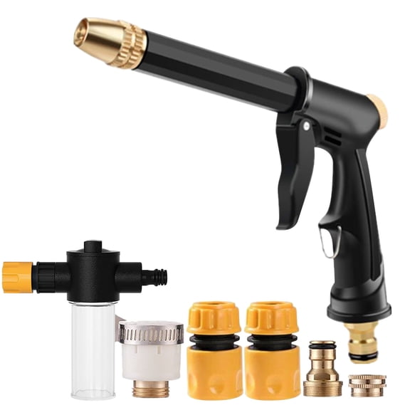 Spray Nozzles for Garden Hose,Foam Cannon Garden Hose,High Pressure Spray Water Gun Washing Garden Watering Hose Nozzle Sprinkler Car Cleaning Wash Tool Kits Auto Washer,High Pressure(Black)