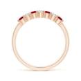 thumbnail image 2 of Angara Natural Ruby and Diamond Half Eternity Wedding Ring in 14K Rose Gold for Women (Size-2.5mm) – July Birthstone Jewelry (Ring Size - 9.5), 2 of 12
