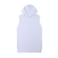 thumbnail image 2 of BADHUB Men's Hooded Tank Tops Solid Color Workout Training Sleeveless Hoodie Shirt White XL, 2 of 4