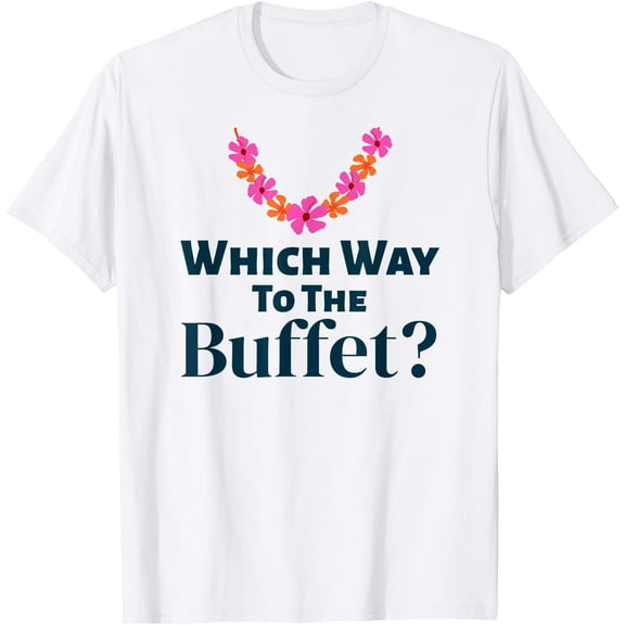 Tacky Tourist Which Way To The Buffet Halloween Costume T-Shirt, Vintage T-Shirt