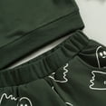 thumbnail image 6 of Okbabeha Baby Toddler Halloween Outfit Boy Girl Funny Ghost Shirt and Pants Long Sleeve Crewneck Sweatsuit Cute Clothes, 6 of 7