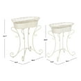 thumbnail image 6 of SAFAVIEH Hendrick Solid Outdoor Patio Planters, Pearl White, Set of 2, 6 of 7