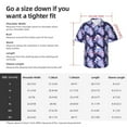 thumbnail image 4 of Fotbe blue starry sky Skull flower Hawaiian Shirt for Men Unisex Summer Beach Casual Short Sleeve Cotton Linen Button Down Shirts-Large, 4 of 5