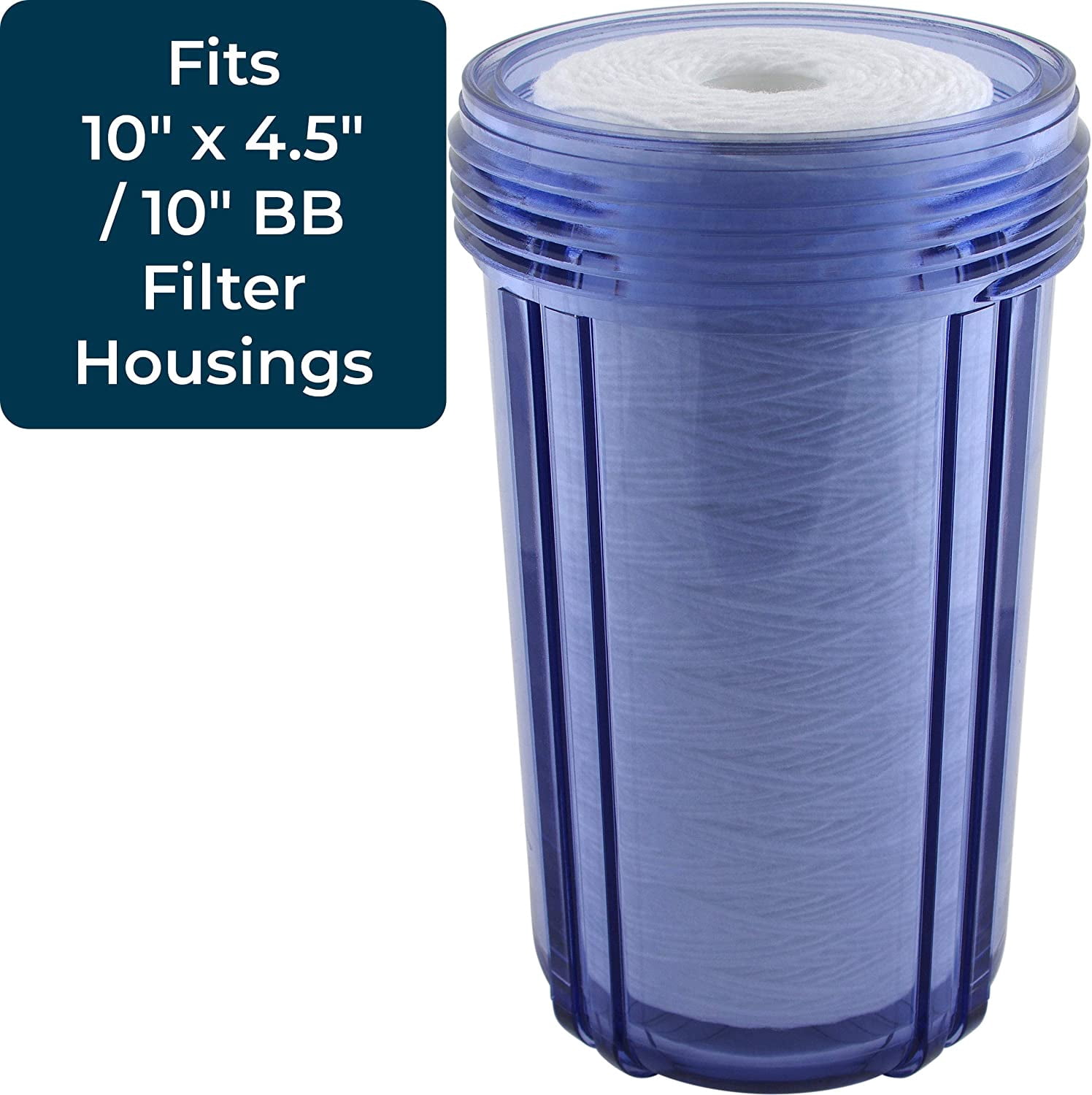 SpiroPure SP-WP100-BB 10x4.5 100 Micron String-Wound Polypropylene Water Filter Cartridge SWC-45-10100 WPX100BB97P 355221-43 (Case of 8)