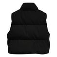 thumbnail image 3 of Plebaso Women's Corduroy Vest Stand Collar Sleeveless Warm Coat Padded Jacket Outerwear with Pockets, 3 of 4
