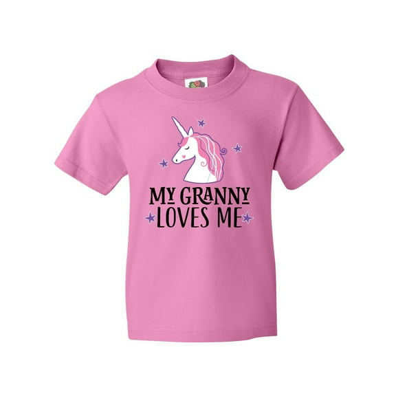 Inktastic My Granny Loves Me Unicorn Youth T-Shirt