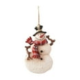 thumbnail image 3 of Winter Wonderland Christmas Snowman Ornament Resin Christmas Tree Decoration Indoor Outdoor Christmas Hanging Decoration, 3 of 6