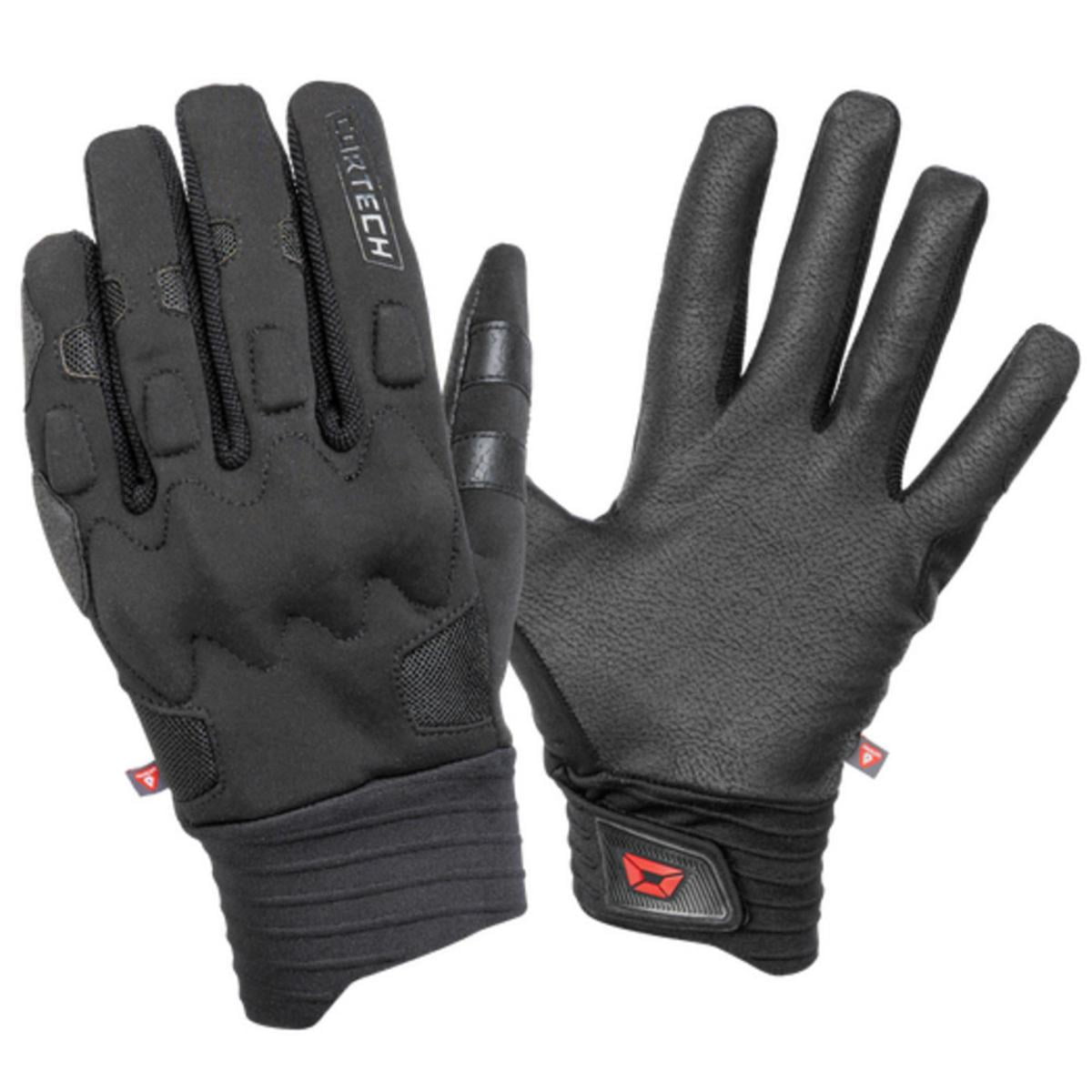 Cortech Insulite Mens Textile Motorcycle Gloves Black/Black LG
