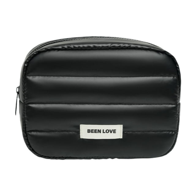 Neceser de almacenamiento para baño, neceser de maquillaje, multifuncional, elegante, organizador de viaje, para mujer, para artículos de tocador. Negro