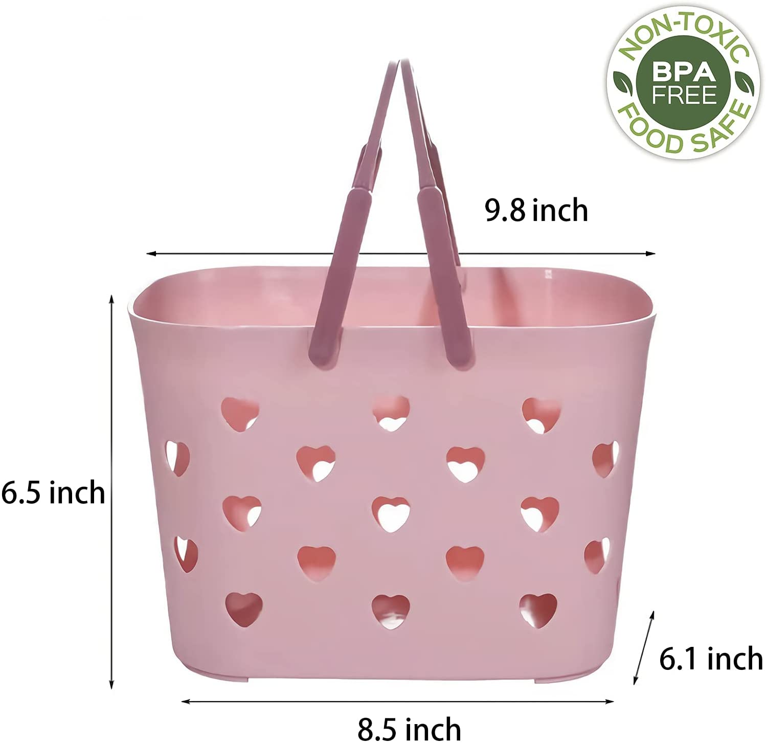 Portable Shower Caddy Tote Plastic Storage Basket with Handle Box Organizer Bin for Bathroom, Pantry, Kitchen, College Dorm, Garage - image 4 of 6