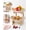 Apricot-2 Tier, variant on 3 Tier Fruit Basket for Kitchen Counter, Oval Plastic Fruit Bowl with Bamboo Stand, Space Saving Fruit Holder Organizer, Fruit Stand for Vegetables Snacks