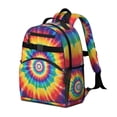 thumbnail image 2 of Colorful Rainbow Tie Dye Spiral Pattern Backpack for School,Cute School Bag,Schoolbag with Adjustable Shoulder Straps & Padded Back,15.25"x11.5"x5.25", 2 of 5
