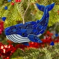 thumbnail image 3 of 2025 New Sea Glass Christmas Ornament, Blue Whale/Dolphin/Seahorse/Starfish Acrylic Handmade Ornament, Sea Glass Christmas Tree Ornament, Gifts for Sea Lovers, Xmas, Party, 3 of 6