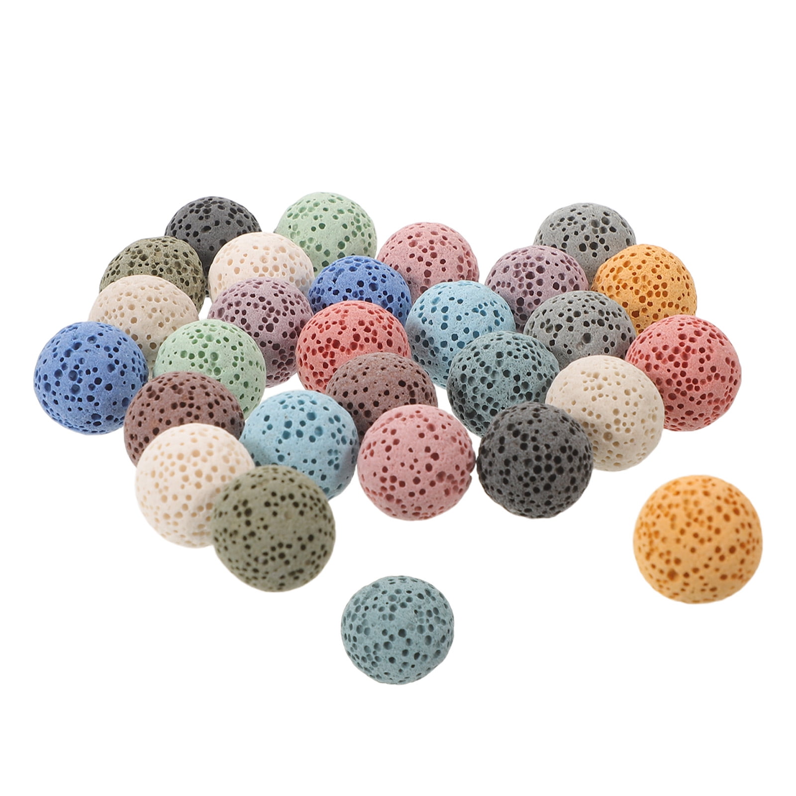 Luxshiny 26Pcs Volcanic Rock Diffuser Stones Assorted Color Aromatherapy Beads for Home Fragrance
