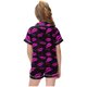 thumbnail image 4 of Odeerbi 2-12 Años Niñas Pijama de Satén de Verano Con Solapa Muesca Camisas de Manga Corta Pantalones Cortos Conjunto Suave San Valentín Ropa de Dormir Juegos de Pijamas de Dos Piezas, 4 of 6