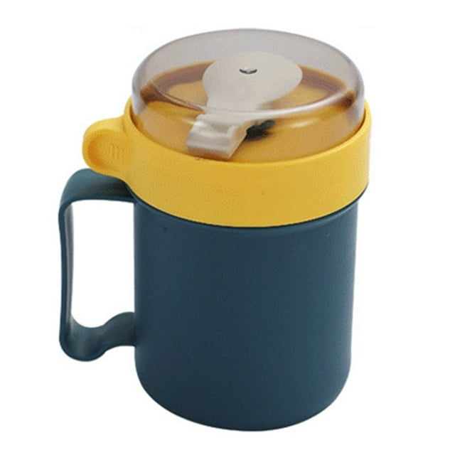 Plastic Portable Soup Containers Practical Reusable Easy Cleaning Breakfast Cup for Storing Kids Snacks Takeout Leftovers