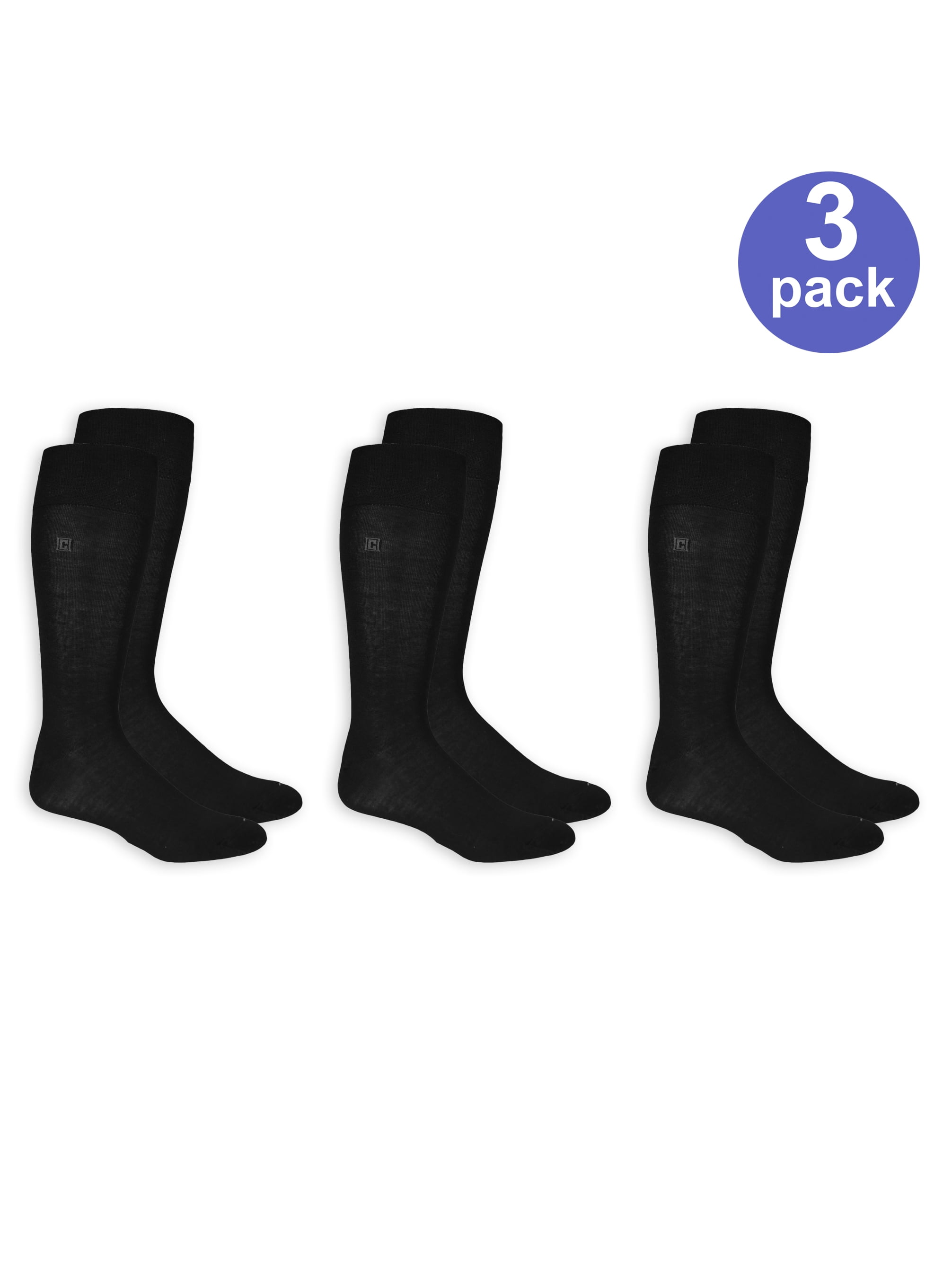Solid Dress Socks, 3 Pairs