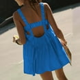 thumbnail image 6 of Tiqkatyck Outfits Sets Clearance, Womens Tennis Dress Built In Bra and Shorts with Pockets Cut Out Workout Outfits Athletic Dresses Two Piece Shorts Sets Women 2 Piece Outfits Blue L, 6 of 9