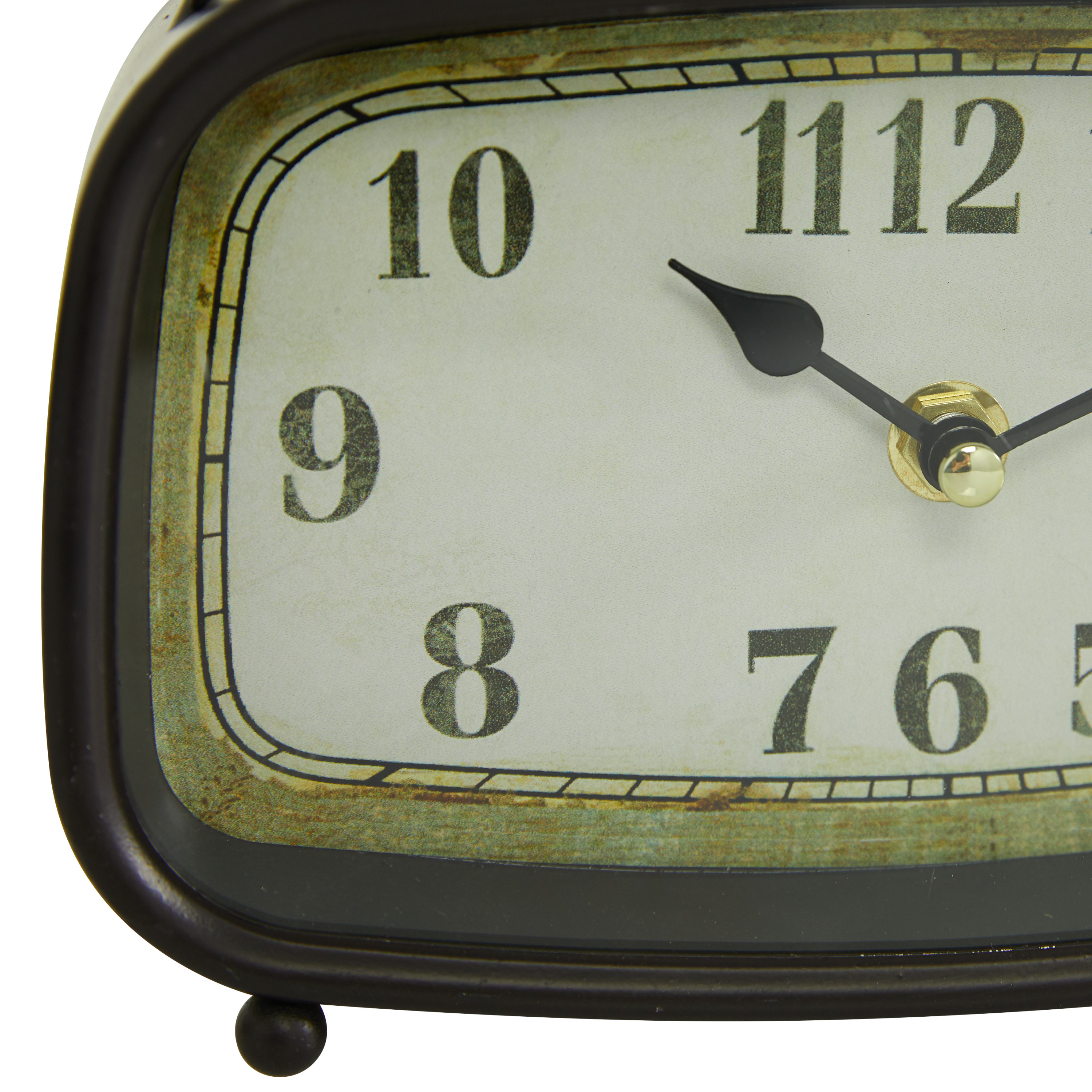 DecMode 6" Multi Colored Metal Retro Radio Style Clock, Set of 2