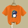 thumbnail image 6 of Avrnliq Girls Orange Cartoon Dinosaur T Shirt, 100% Cotton Relaxed Fit Crewneck Tee, Fade-Resistant Skin-Friendly Top for School & Play, Sizes 2-13 Years,Size 9-10 T, 6 of 6