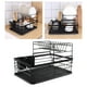 thumbnail image 5 of Estante de secado de platos funciones, accesorios de cocina, organizador de estante de secado de platos de gran capacidad, escurridor de platos, Negro BLESIY Estante de secado de platos, 5 of 8