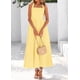 thumbnail image 5 of Vestido largo KIRUNDO para mujer, sin mangas, sin mangas, amarillo, 5 of 9